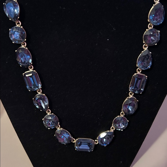 Elegant J.Crew Blue Gemstone Necklace - Picture 2 of 5